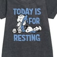 thumbnail image 2 of HYBRID APPAREL - Peanuts - Today Is For Resting - Toddler & Youth Girls Fleece Dress, 2 of 4