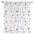 thumbnail image 2 of Independence Five-pointed Star Shining Semi Sheer Curtains Drapes for Living Room,Bedroom,French Doors Window 72 Inches Long,White American Flag Day Rod Pocket Chiffon Curtain Drapery Voile Panel, 2 of 6
