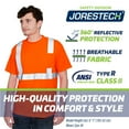 thumbnail image 6 of JORESTECH Hi-Vis Short-Sleeved Work Safety T-Shirt, Solid Heat-Transferred Reflective, TS-16 (Orange, XS), 6 of 7