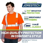 JORESTECH Hi-Vis Short-Sleeved Work Safety T-Shirt, TS-07 (Orange, L)