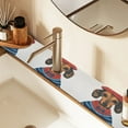 thumbnail image 2 of Yayeee Faucet Mat for Kitchen Sink 14.7" Diatomite Long Splash Guard Pad, Cute Dog Artist, 2 of 7