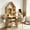 Natural Wood, variant on Folding Desk with Storage Cabinet,Convertible Hideaway Desk to Bookshelf, Space-Saving Wall Mount Table for Home Office, Craft, Vanity, Small Spaces