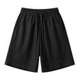 thumbnail image 7 of MYAOYI Men's Soft Fleece Shorts Elastic Waist Drawstring Casual Lounge Gym Shorts, 7 of 7