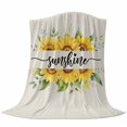 thumbnail image 6 of Sunflowers Blanket Soft Cozy Warm Throw Blanket for Couch, Plush Fuzzy Flannel Fleece Blankets for Sofa, Summer Country Yellow Botanical Floral Leaves Bed Blankets Lightweight Gifts for Men, 40"x60", 6 of 9