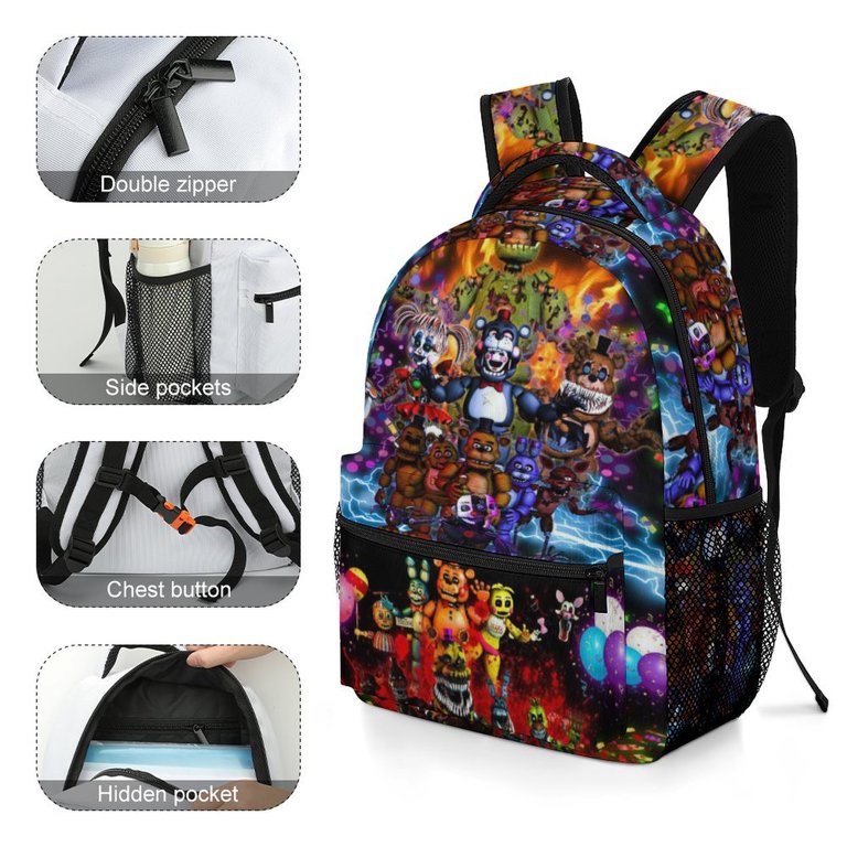 Five Nights at Freddy's Backpacks Bookbag Casual Daypack Backpacks