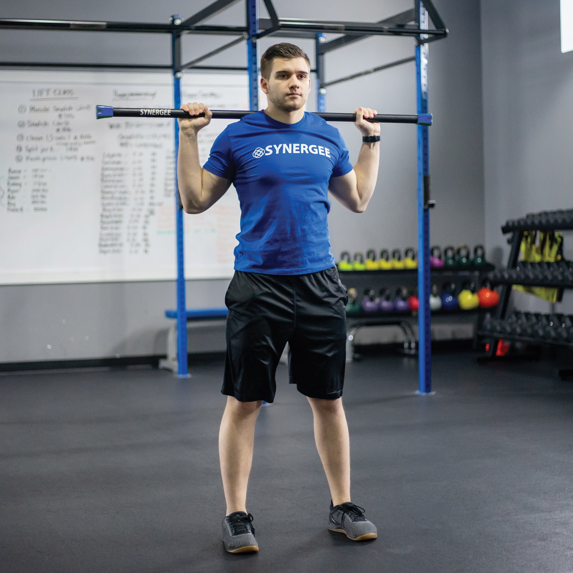Synergee Workout Bar 15lb Padded Weighted Bars Body Bar