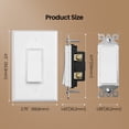 thumbnail image 7 of ELEGRP 15 Amp Light Switch Decorator 120V 3 Way Rocker AC Quiet, with Wall Plate, Matt White (10-Pack), 7 of 7