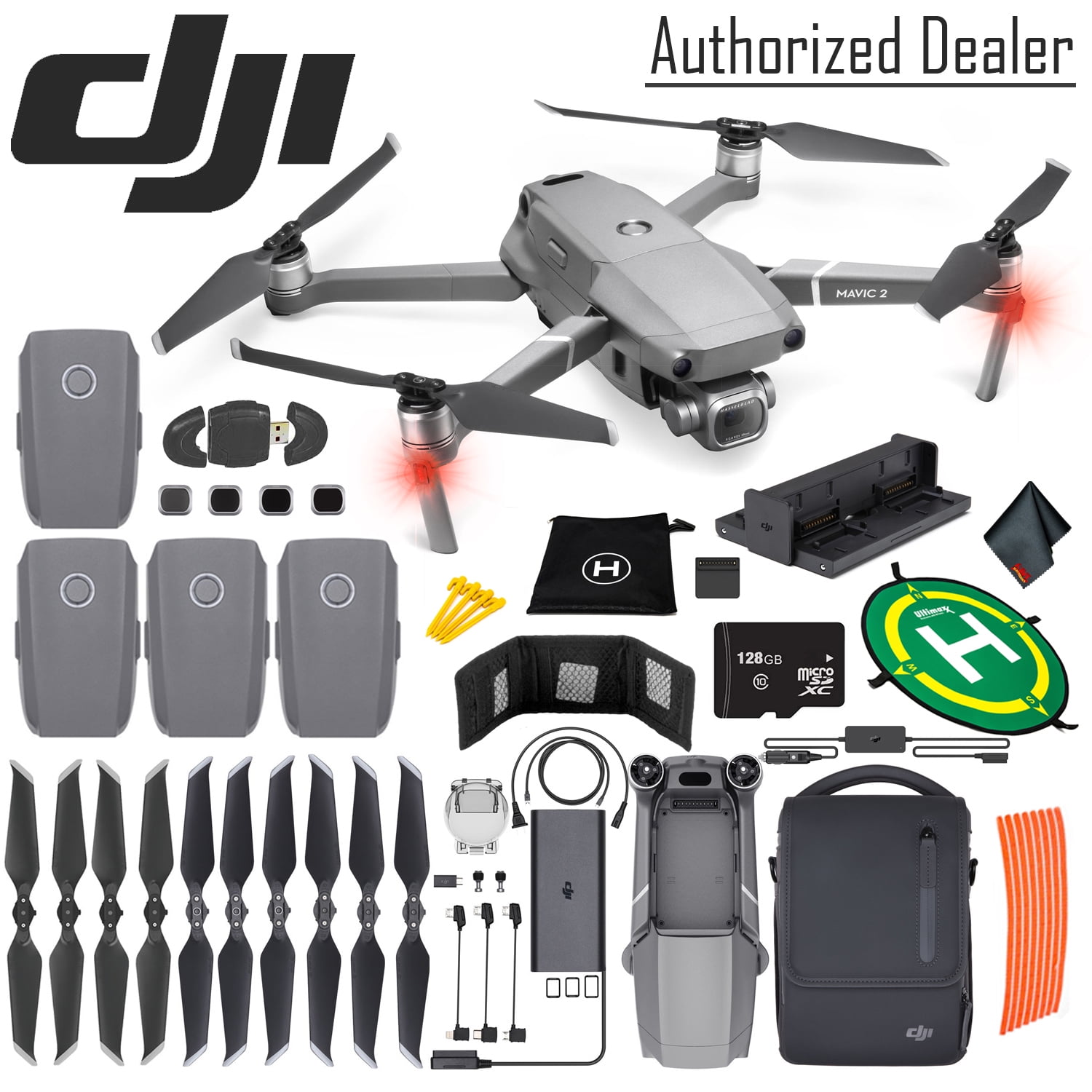 DJI Mavic 2 Pro 128GB MicroSD Memory Card + Fly More Kit + ND Filters