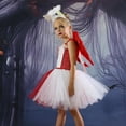 thumbnail image 5 of Girls Halloween Lace Dress Kids Lace Short Sleeve Princess Dresses Bridesmaid Pageant Halloween Dress Up, 5 of 9