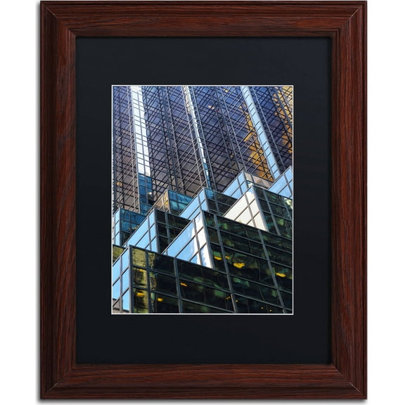 Trademark Fine Art "Trump Tower" Canvas Art by CATeyes, Black Matte, Wood Frame