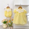 thumbnail image 3 of RMGVDSD Newborn Baby Girl Clothes Sleeveless Bubble Romper, Newborn Infant Bodysuit Playsuit Snap Crotch Baby Onesie Fashion Clothes, 3 of 5