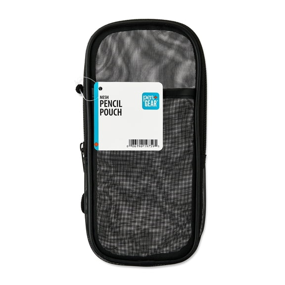 Pen+Gear Black Mesh Pencil Pouch