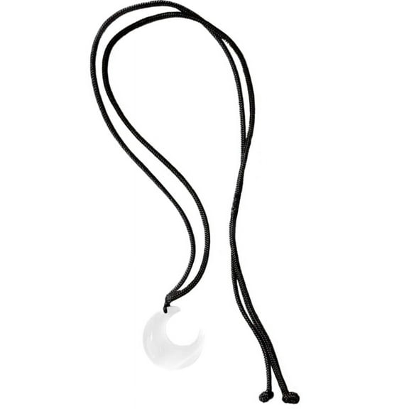 Fashion Crystal Crescent Moon Pendant Necklace Adjustable Black Rope Choker Elegant Clavicle Chain Necklace Jewelry