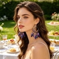 thumbnail image 5 of Boho Dreamcatcher Dangle Earrings, Vintage Western Indian Style Design, Exquisite Tassel Jewelry For Women Daily Outfit Matching Party Dress Up And Fashion Decoration., 5 of 6