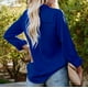 thumbnail image 5 of Puntoco Mujeres Suelto Casual Manga Larga Sólido Turn Down Collar Casual Blusa Camiseta tops Puntoco Puntoco-5811, 5 of 8