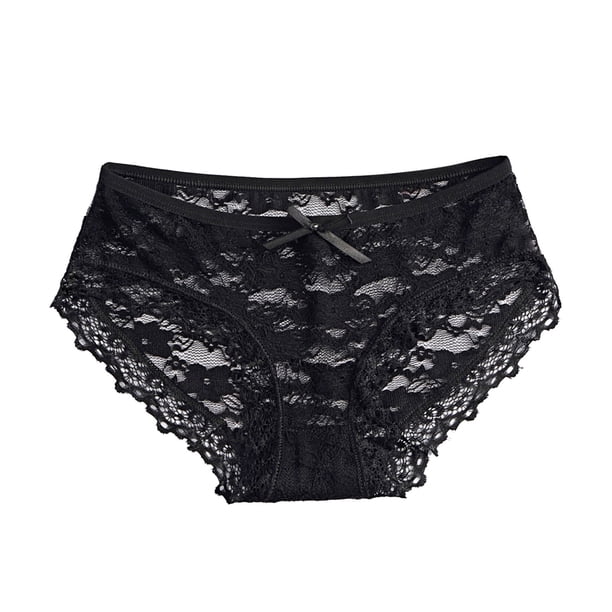 Braguitas sexy de encaje para mujer con malla hueca y lazo, cintura baja, mezcla de poliéster, nailon y spandex, talla única para 40-60 kg, ideal para un estilo sexy y de discoteca