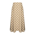thumbnail image 7 of ClodeEU Women's Polka Dot Print Side Zipper Skirt ,Casual Summer Midi Skirt Khaki,Womens Plus XXL, 7 of 7