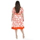 thumbnail image 3 of Vestido de flores escote cruzado Roman Fashion /Tallas Extras, 1432, (Naranja) naranja 38, 3 of 6