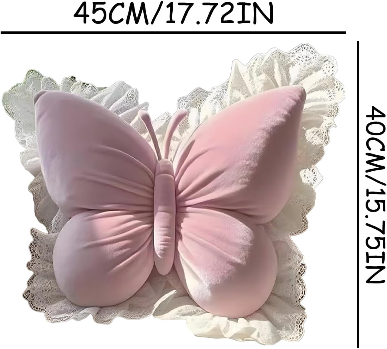 Butterfly Pillow - Butterfly Shaped Throw Pillow, Butterflies Stuffed Seat Cushion | Butterflies Throw Pillows for Baby Birthday Christmas Stocking Stuffers Sofa Bed Couch Desk Girls Kids Adults