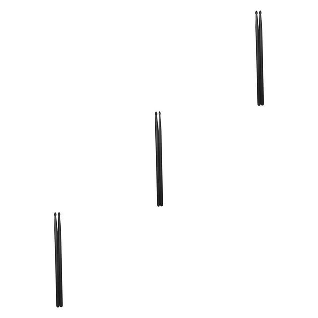 QualitChoice Baguettes de Batterie en Nylon Baguette de Batterie à Forte Élasticité Haute Robustesse Incassable Poignées d'Instrument de Musique en Forme de Goutte Noir Ensemble de 3