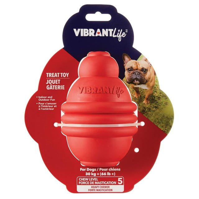 Distributeur de friandises Vibrant Life en caoutchouc rouge, grand