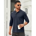 thumbnail image 2 of COOFANDY Men' Polo Shirts Long Sleeve Casual Cotton Golf T-Shirts Contrast Collar Polos Stylish Tops, 2 of 6