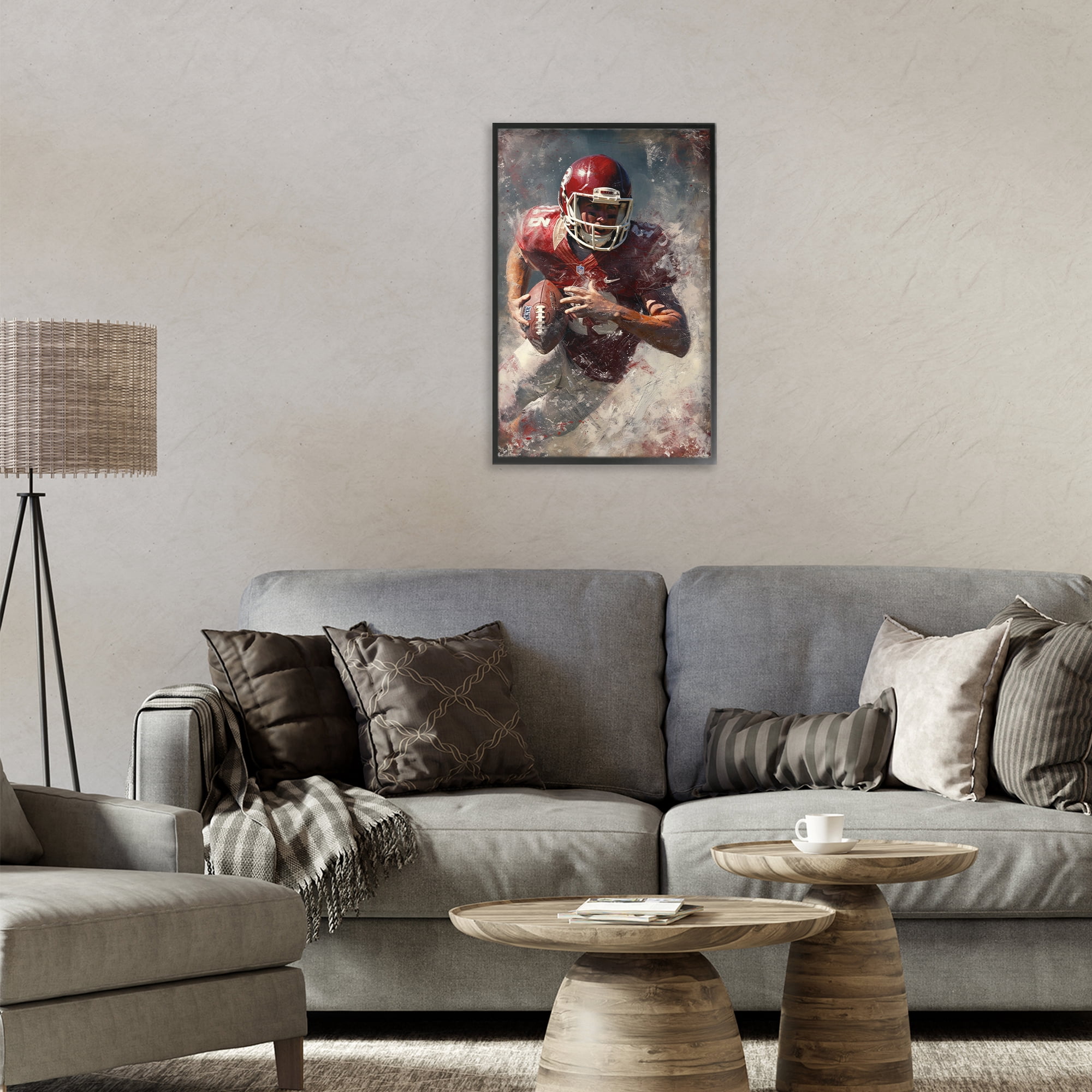 Stupell Industries Eye On The End Zone Black Framed Giclee Art, design by Ray Powers