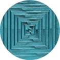 thumbnail image 1 of Ahgly Company Machine Washable Indoor Round Transitional Teal Green Area Rugs, 8' Round, 1 of 7