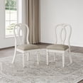 thumbnail image 6 of Signature Design by Ashley Realyn Dining Upholstered Side Chair, Set of 2, Chipped White Finish, French Country Ribbon Back, 6 of 8