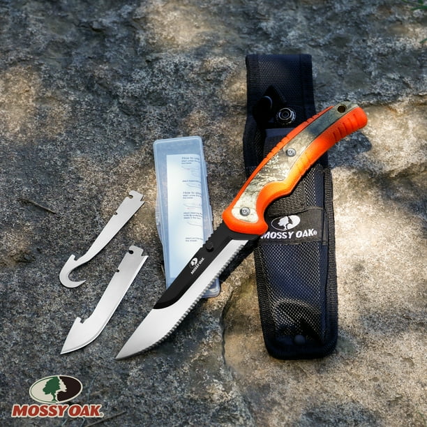 コスタリカ、ブラジル、ミャンマー３点セット Mossy Oak 5 Pieces 3CR13 Stainless Steel 4.7 inches Replaceable