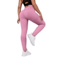 thumbnail image 2 of Celsior Cellulite Leggings No Curling Lift Pants Scrunch Butt Lifting Leggings Lightweight Slim Fit Pants Breathable High Waisted Leggings Tummy Control Compression Pants Skin-Friendly Pink S, 2 of 9