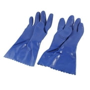 Kitchen Dish Wash Clean Water Oil Resistant PVC Work Gloves 10.6 Long Pair