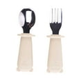 thumbnail image 1 of Stainless Steel Fork Spoon Set With Silicone Handle Durable Tableware For Kitchen Dining Camping Travel Picnic BBQ Party Outdoor Small Dining Table Set for 4 Dining Table Set for 2 under 100 Place, 1 of 4
