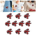 thumbnail image 4 of 10 Piezas de Parches de Hierro Parche de Reparación de Apliques de Costura Bordados Parches Bordados de Animales Marinos para Mochila Chaqueta Camiseta Anggrek Otros, 4 of 8