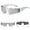 White, variant on Glasses Unisex Rimless Punk Style Sunglasses Tile Design Fashion Eye Colorful Eyewear for Everyday Wear