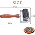 thumbnail image 2 of Stainless Steel Lattice Roller Cutter,pizza Pastry Wheel Roller Dough Cutter Kitchen Cooking Pastry Cutter Baking Tools With Wood Handle For Pie Pizza, 2 of 5