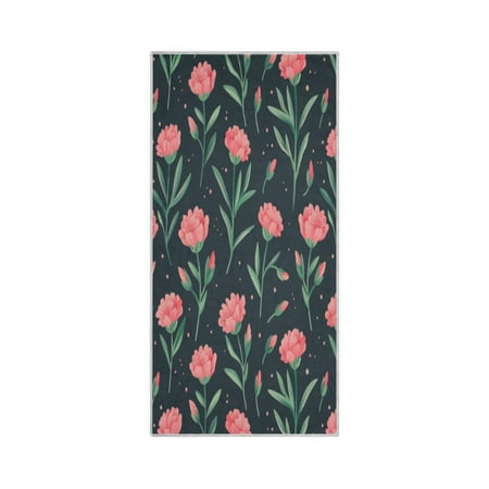 Quick-Drying Towel 30 x 15 Inch Yoga Towels Bath Towels Hand Bath Towels Sport Towel Water Absorption Light Easy to Store and Carry Red Cartoon Flower Cute