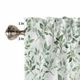 thumbnail image 5 of nqOlkjepod Sage Green Leaf Farmhouse Short Window Curtain Valances, Country Eucalyptus Nature Plant Branch Rod Pocket Kitchen Valances for Living Room Bedroom Bathroom Cafe, 1 Panel - 54" x 18", 5 of 8