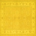 thumbnail image 1 of Ahgly Company Machine Washable Indoor Square Persian Yellow Traditional Area Rugs, 7' Square, 1 of 4