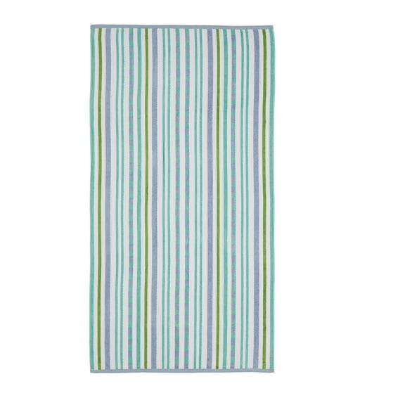 Cotton Stitch Stripe Textured (set of 2) Beach Towel - Blue Violet Default Title