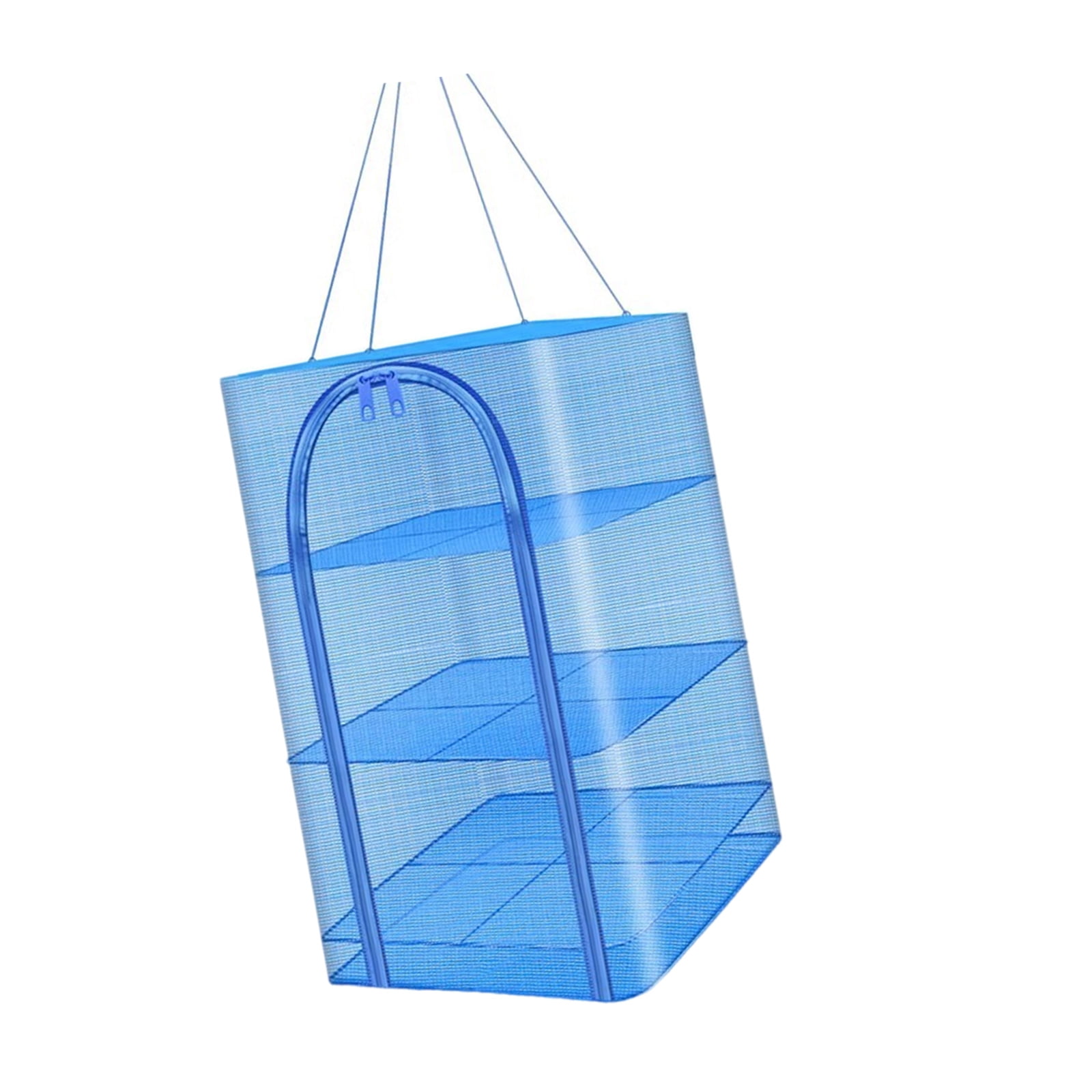 Drying Rack 4 Layers Folding Fish Meshes Drying Net with Zippers Opening Home Drying Vegetable Net Easy to Use