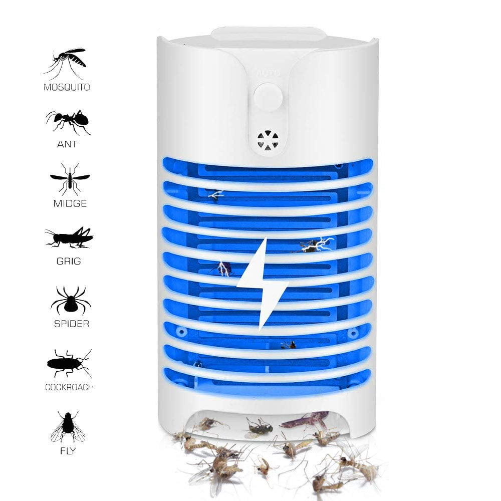 with Lighting Sensor Control I【Upgraded】 Indoor Insect Killer Pests Away 2 Pack Plug in Mosquito Bug Zapper 
