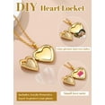 thumbnail image 6 of KeyStyle Heart Necklace for Women Personalized Locket Necklaces that Holds Pictures 14K Gold Plated, 6 of 10