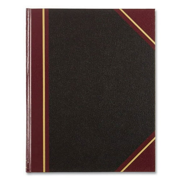 Texthide Eye-Ease Record Book, Black/burgundy/gold Cover, 10.38 X 8.38 Sheets, 300 Sheets/book | Bundle of 2 Each