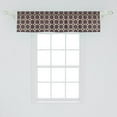 thumbnail image 2 of Ambesonne Tribal Window Valance, Geometric Bohemian Pattern, 54" X 12", Pale Yellow Eggplant, 2 of 3