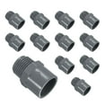 thumbnail image 1 of Uxcell 12Pcs Adaptador de Rosca Macho de 1/2" Conector de Tubo para Drenaje de Fregadero, Adaptadores para Conectar Tubos, Gris, 1 of 6