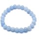 thumbnail image 2 of Pulsera de jade natural y teñido blanco, elástica, con cuentas de jade, imitación de aguamarina, redonda, multicapa., 2 of 4