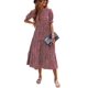 thumbnail image 1 of Vestido PRETTYGARDEN de Verano Floral Boho con Mangas Abullonadas XL, 1 of 8