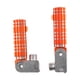 thumbnail image 4 of 2 estriberas traseras para motocicleta, plegables, de aluminio. Naranja, 4 of 9