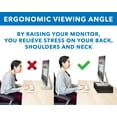 thumbnail image 5 of Mount-It! Black Mesh Computer Monitor Stand W/ Two Drawers, 5 of 13
